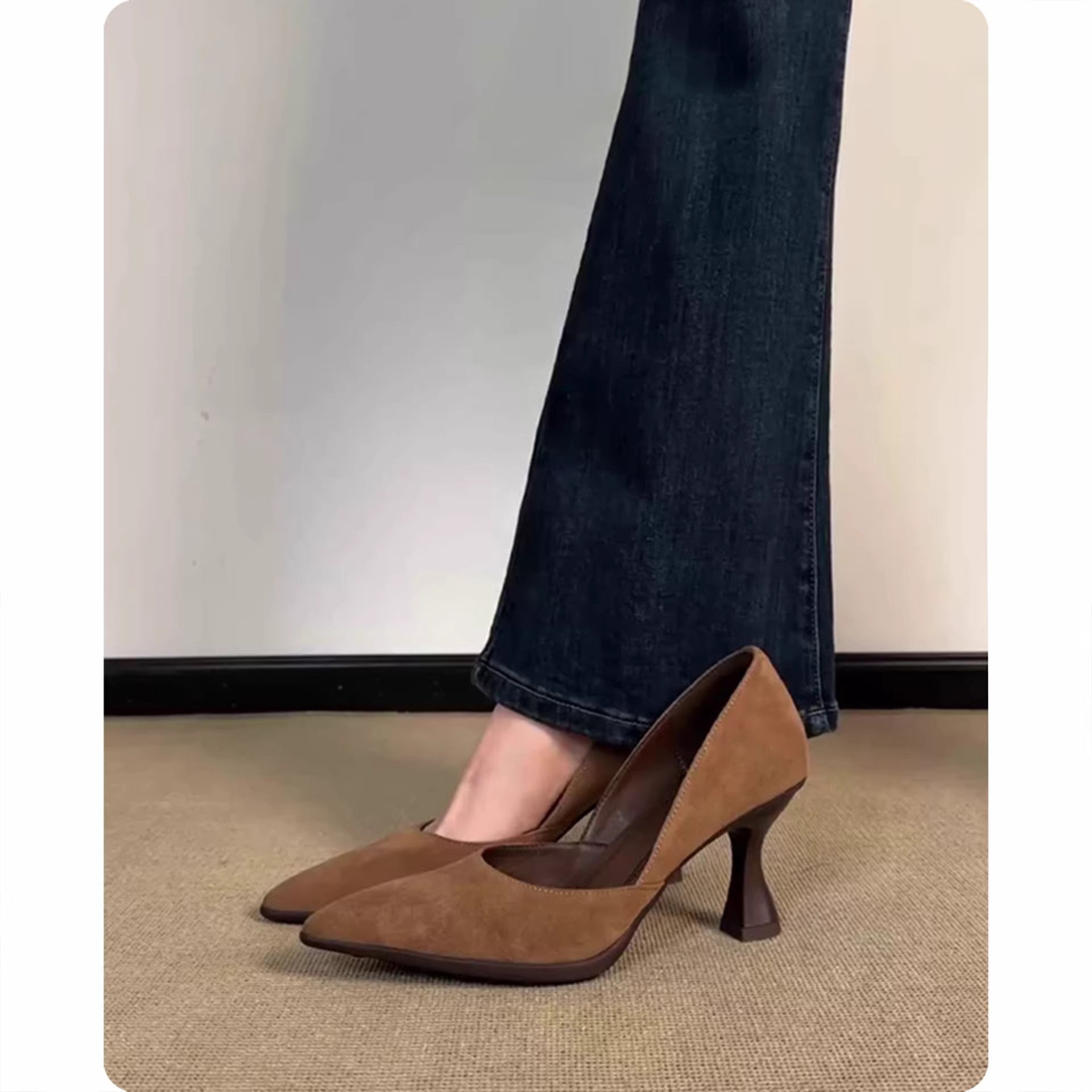 Autumn ladies elegant pointed toe high heels