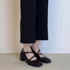 New Autumn Women's Shallow Slip-on Thick Heel Casual Shoes