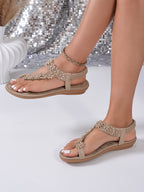 Autumn women's flower braided sandals