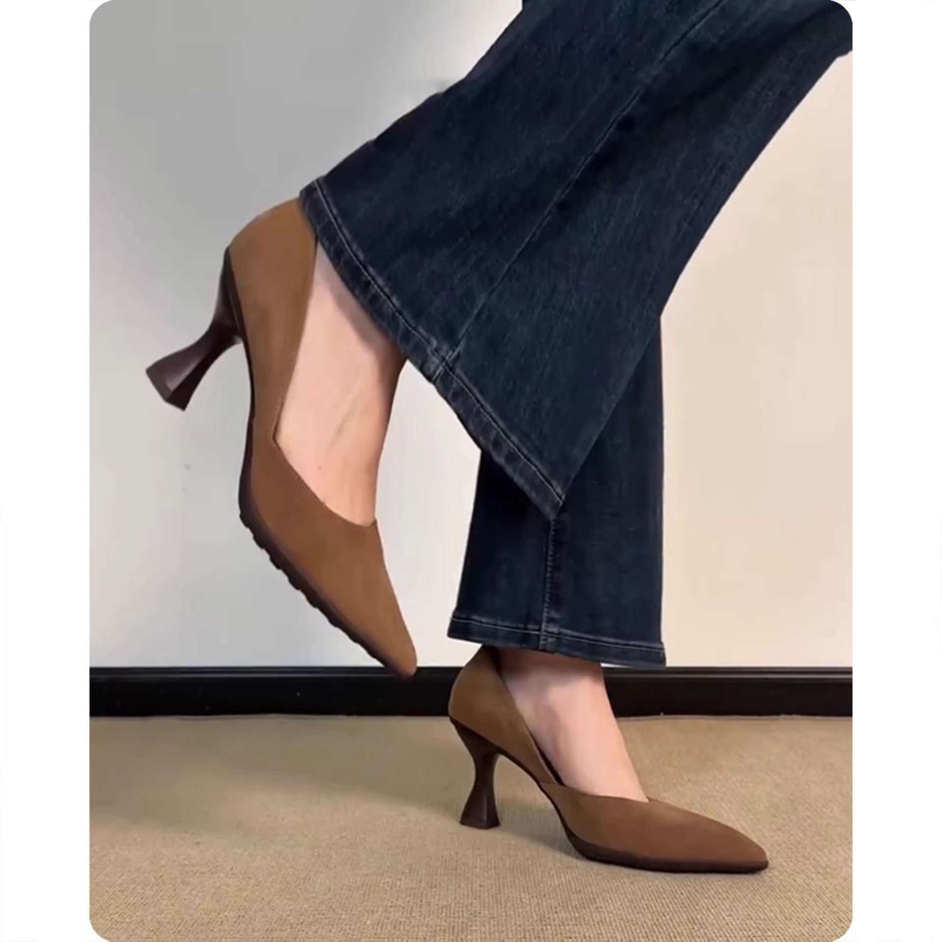 Autumn ladies elegant pointed toe high heels