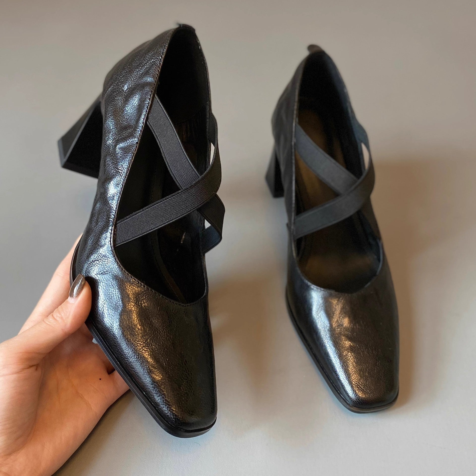 Autumn women's new cross-strap casual high heels