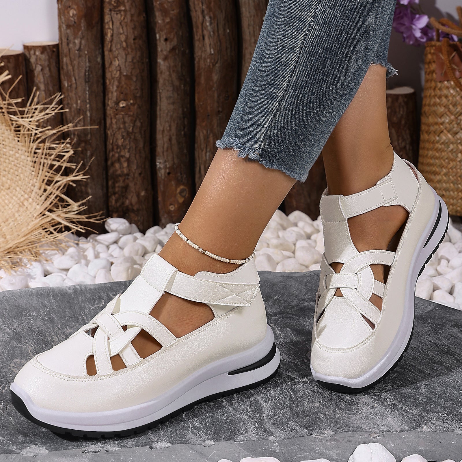 Women's Summer Casual Cut-out Wedge Sandals